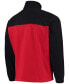 Men's Black/Red Wisconsin Badgers Flanker III Fleece Team Full-Zip Jacket