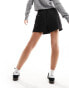 Pieces tailored high waisted skort in black