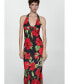 Women's Halter-Neck Floral Dress