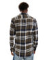 Jack & Jones brushed check shirt in khaki