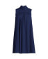 Women's Cotton Voile Mock Neck Shift Dress