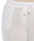 Plus Size Wide Leg Drawstring Linen Pants