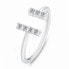 Charming silver ring with zircons RI113W