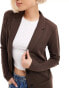 JDY oversized blazer in chocolate brown