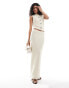 4th & Reckless knitted maxi skirt co-ord in cream