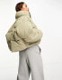 Ellese Guera cropped puffer jacket in khaki