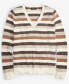 Women's Striped 100% Cashmere V-Neck Sweater, Regular & Petites, Created for Macy's