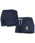 Women's Heathered Navy Navy Midshipmen Performance Cotton Shorts