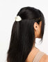 Glamorous heart hair claw clip in white