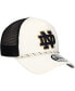 Men's White/Black Notre Dame Fighting Irish Court Sport Foam A-Frame 9FORTY Adjustable Trucker Hat