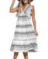 Women's Boho Sleeveless Ruffled Midi Beach Dress