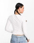 Weekday slim fit long sleeve t-shirt in white