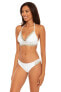 Becca by Rebecca Virtue Womens Layla Avery Halter Top White Size LG