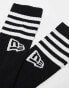 New Era – 3er-Pack Socken in Schwarz mit Streifen und Logo