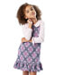 Toddler & Little Girls Argyle Print Jumper Dress