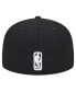 Men's Black Golden State Warriors Active Satin Visor 59FIFTY Fitted Hat