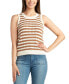 Juniors' Striped Sleeveless Sweater Tank Top