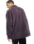 Reclaimed Vintage long sleeve cord shirt in plum