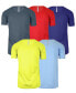 Men's Short Sleeve Moisture-Wicking Quick Dry Performance Crew Neck Tee -5 Pack