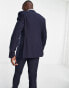 ASOS DESIGN skinny tuxedo in navy suit jacket