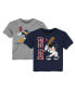 Toddler Navy/Gray Boston Red Sox Disney Offense Only 2-Pack T-Shirt Set