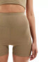 ASOS 4505 active rib legging shorts in beige