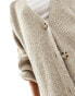 NA-KD long line knitted cardigan in light beige