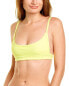 Frankies Bikinis Gavin Ribbed Bikini Top Women's Yellow Xxl