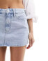 Calvin Klein Jeans micro mini skirt in light wash