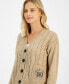 Women's Cable Knit Front Button Cardigan