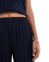 Vila plisse wide leg trouser co-ord in navy