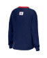 Women's Navy Boston Red Sox Waffle Henley Long Sleeve T-shirt