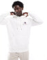 GANT archive shield logo embroid hoodie in white