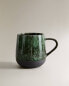 Green stoneware mug