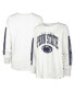 Women's White Distressed Penn State Nittany Lions Statement SOA 3-Hit Long Sleeve T-shirt