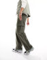 Dr Denim Omar Utility wide straight leg cargo trousers in khaki