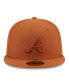 Men's Brown Atlanta Braves Spring Color 59FIFTY Fitted Hat