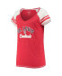 Women's Red St. Louis Cardinals Curvy Colorblock Tri-Blend Raglan V-Neck T-shirt