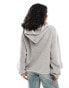 ASOS DESIGN oversized borg hoodie with san diego graphic in grey