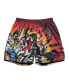 Men's Red Deadpool Wolverine Explosion Retro Shorts