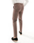 ASOS DESIGN slim suit trouser in brown