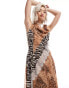 Reclaimed Vintage limited edition deconstructed leopard and animal print dress