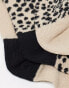 Wednesday's Girl leopard print sock multipack in beige