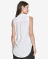 Women's Sleeveless V-Neck Shirttail Top