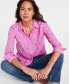 Women's Button-Front Crepe Shirt, Created for Macy's