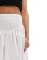 Cotton On v waist maxi volume skirt in white