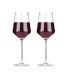 Raye Angled Crystal Bordeaux Wine Glasses, Set of 2, 16 Oz